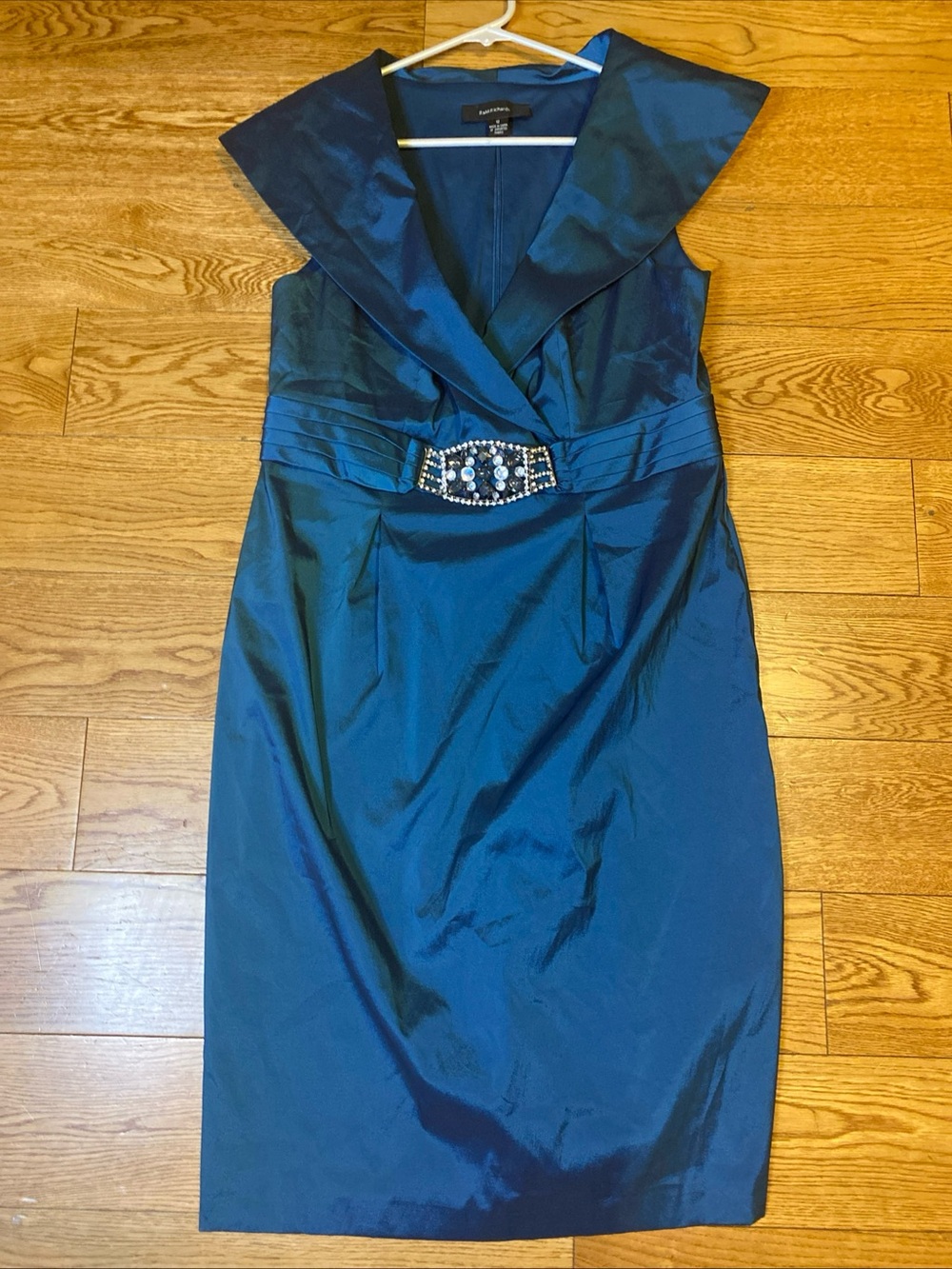 R&M Richards Teal Green Dress Size 12 Special Occasion Formal Evening